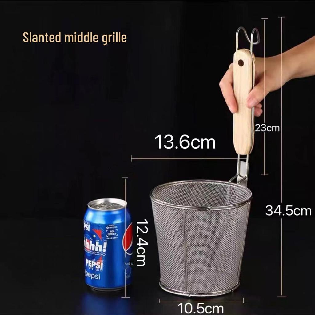 304 Stainless Steel Noodle and Soup Skimmer, Vegetable Strainer, Hot Pot Skimmer, Fine Mesh Strainer.