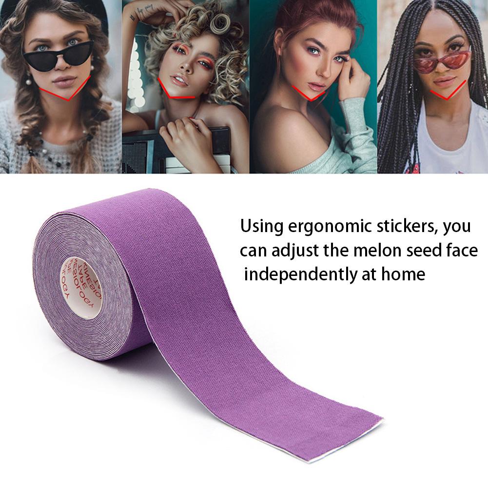 Кинезиологическая лента для лица, косметическая лента для лифтинга, уменьшения морщин, рулон ленты (фиолетовый)