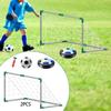 Kids Soccer Goals for Backyard 2 Pieces Net with Ball, Pump Football Travel