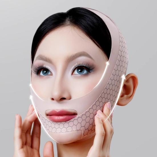 V Line Lifting Mask Chin Strap for Women Face Slimming Strap Reusable V Line Mask Prevent Sagging Jaw Exerciser