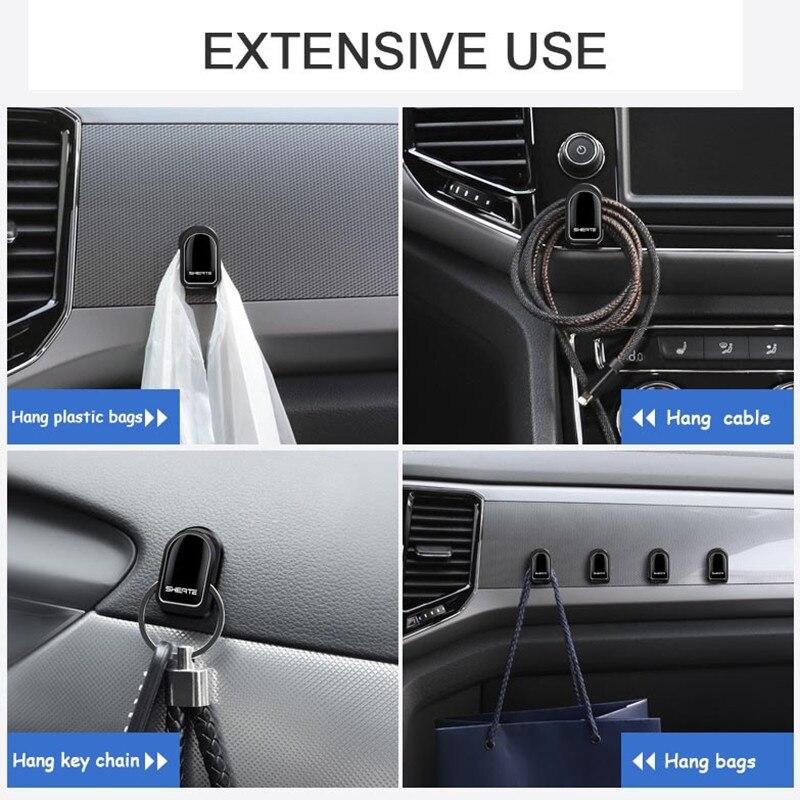 4 шт., креативный автомобильный маленький крючок, аксессуары для интерьера автомобиля, удобный крючок типа пасты