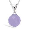 [N4034] - Lavender 'Linda' Silver Pendant - 10 Mm