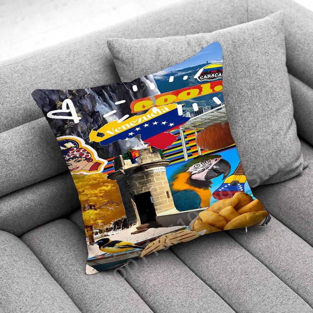 Venezuela Passport Flag Logo Throw Pillow Case For 55x55cm 40x40cm 45x45cm 50x50cm 30x30cm Square Office Pillowship Cover