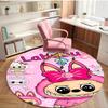 Labubu Print Round Rug, Washable Floor Carpet, For Entryway Dorm Laundry Room Office Study, Home Decor Birthday Christmas Gift