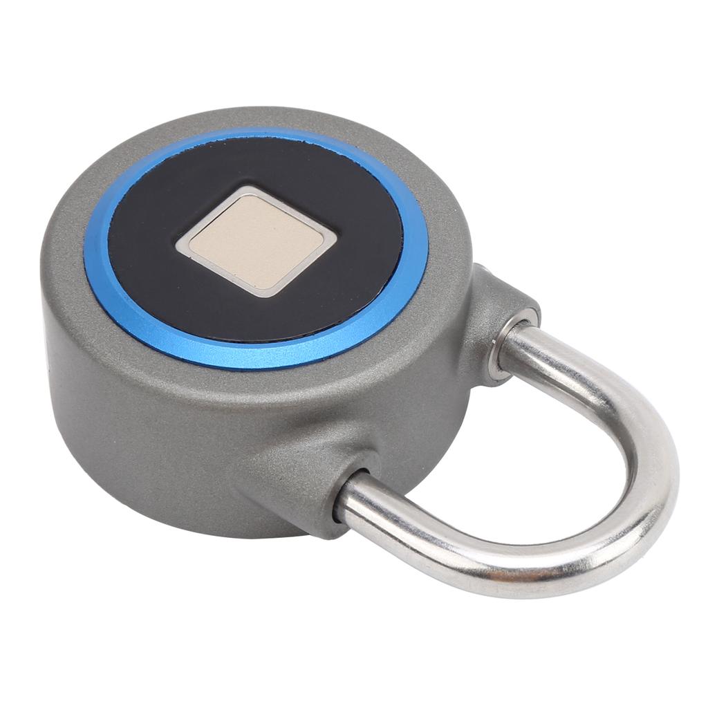 Fingerprint Portable Lock Smart Padlock Keyless AntiTheft Security Door Tool IP65 Waterproof for Bag Drawer Suitcase(Gray Blue )