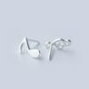100% настоящие 925 пробы стерлингового серебра асимметричные музыкальные серьги-гвоздики для женщин предотвращают аллергию Brincos Pendientes Mujer Moda
