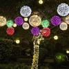 High Quality 20CM Hanging Light LED Light Multiple Colors Rattan Ball LED Fairy Light String Garden