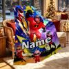 Custom Name Personalized Incredibles Print Blanket, Home Decor, Bedroom, Sofa, Camping, Couch, Gifts for Birthday Christmas