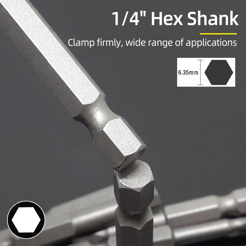 Набор шестигранных отверток с шаровым наконечником, шестигранный ключ, отвертка, сверло с хвостовиком 1/4 дюйма, магнитная сталь S2 65/100 мм, ручные ремонтные инструменты