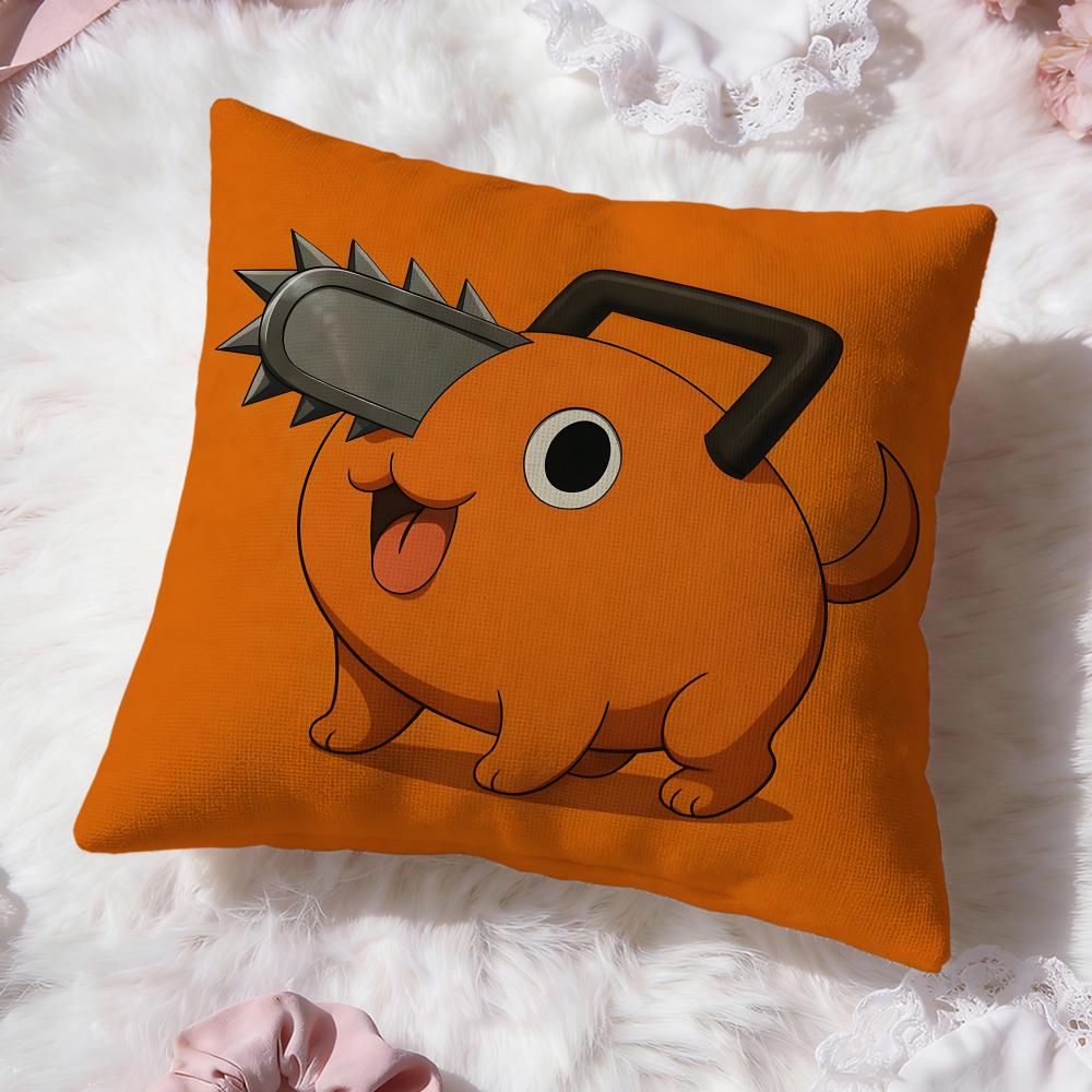 cChainsaw Manss anime Cushion Cover Premium Comfort Reversible Pillow Cove -Two in One Design for Any Room & Car Interior