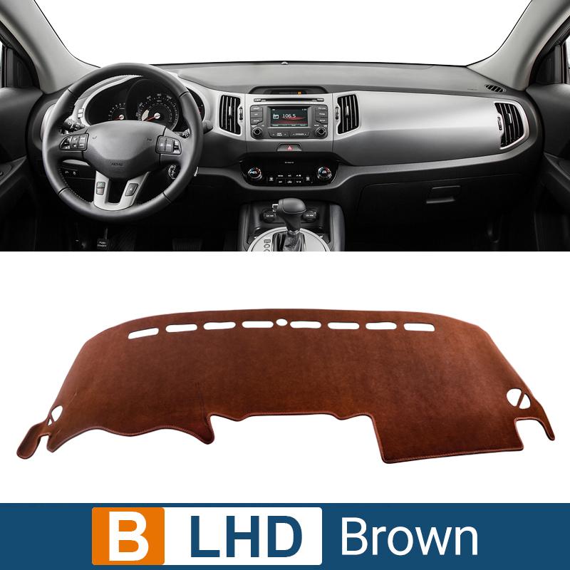 Для Kia Sportage R 3rd 2011 2012 2013 2014 2015 LHD Автомобильные коврики для приборной панели, накладки, защищающие от света, чехлы с защитой от ультрафиолета, ковры, аксессуары