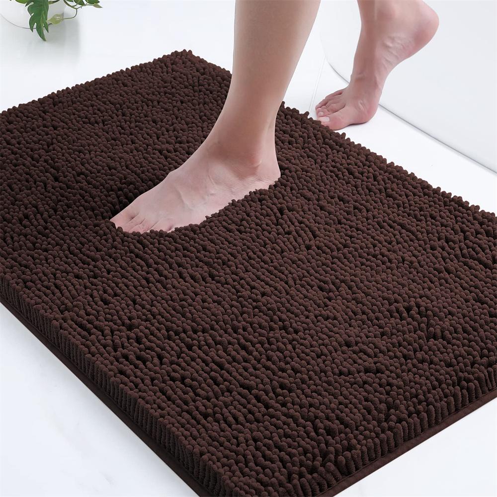 Olanly Super Absorbent Bathroom Rug Luxury Chenille Bath Mat Plush Non-slip Shower Mat Bathroom Carpet Welcome Deal Floor Mats
