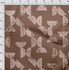oneOone Cotton Flex Brown Fabric Geometric Half Circle Dress Material Fabric Print Fabric By The Yard 40 Inch