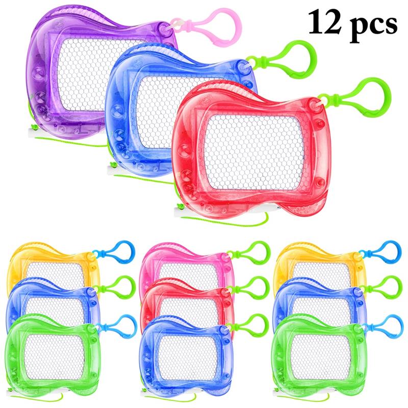 12 шт. Мини-доска для рисования, магнитная доска для рисования, рюкзак, брелок, доска с ручкой, детский эскиз, стираемый блокнот для рисования на день рождения