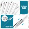 5/6Pcs Reusable Drinking Straws Clear Glass Drinking Staws with Cleaning Brush Cute Butterfly Heat-Resistant Smoothie Straws