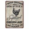 Crazy Chicken Coop Sign Retro Metal Welcome Plaque Funny Farmhouse Perfect For Henhouse Or Kitchen Ideal Farm Gift Wall Decor