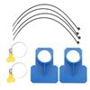 2 PCS Swimming Pool Pipe Fixing Holder Hose Support Mount Bracket with 2 Hose Clamps