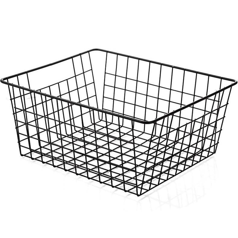 Storage Basket With Iron Material For Home Office And Bathroom Organization