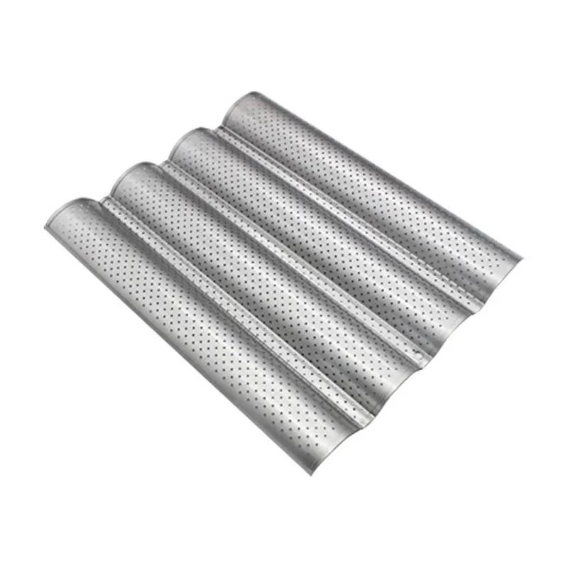 French Bread Mold for Baking Bread Wave Baking Tray Practical Cake Pan Baguette Mold 2/3/4 Groove Waves Bread Baking Tool