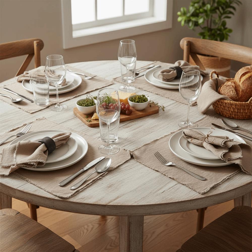 4PCS Eco-Friendly Cloth Napkins Soft Tea Towel Minimalist Placemats Wedding Decor