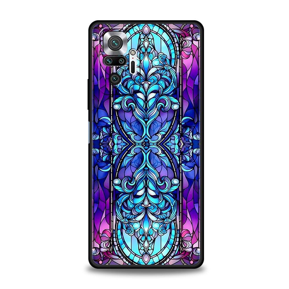 Красивый чехол-крышка из стекла с изображением Солнца и Луны для Redmi 14C 10C Note 15 14 13 12 10 11 K40 Pro Plus Мягкий ТПУ ударопрочный корпус Fundas