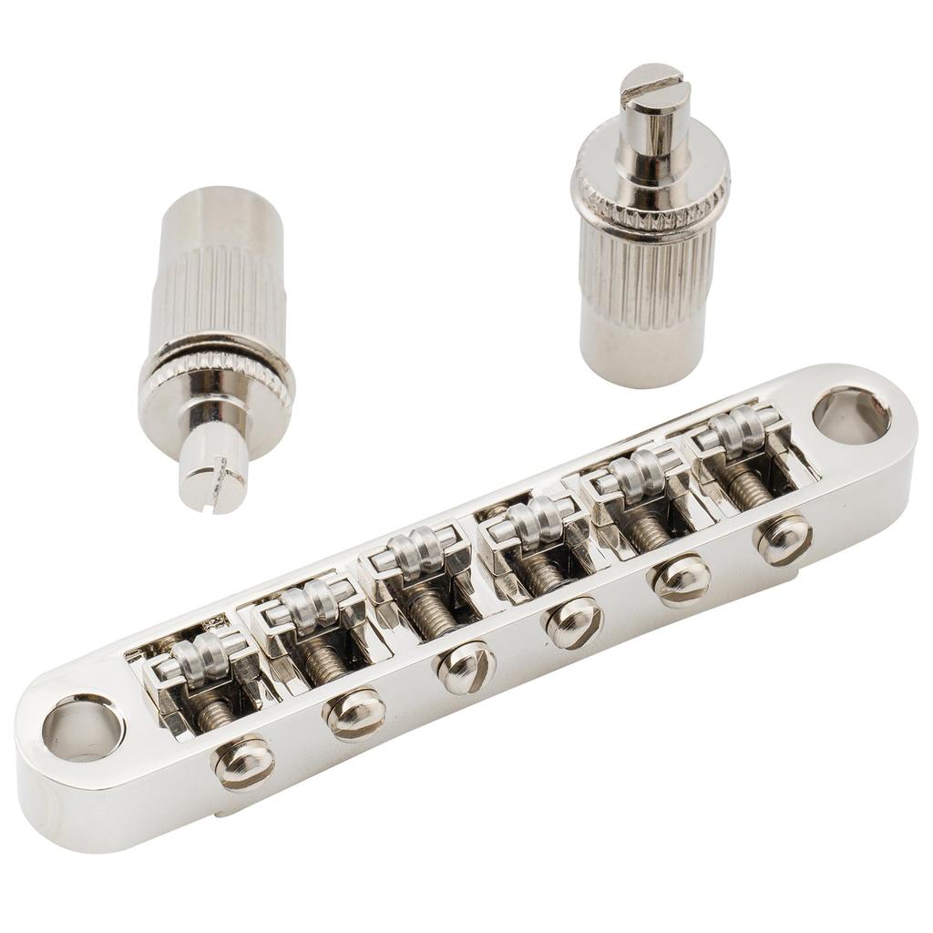 Musiclily Pro Pitch Roller Saddle Bridge for and Les Paul SG Electric Nickel 10.4mm Tune-O-Matic LP, Epiphone, Guitars,