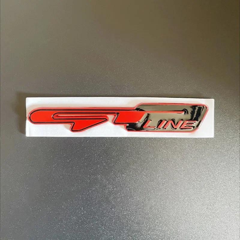 OYQZ3 Car Stickers 3D Metal GT Line Logo Rear Boot Trunk Emblem Badge Decals For Peugeot 307 308 Renault KIA Rio K3 K5 Ceed Sportage
