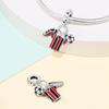 Fashion 925 Silver Football Jersey Badminton Baseball Dumbbell Sports Charm Beads Fit 925 Bracelet DIY Birthday Jewelry