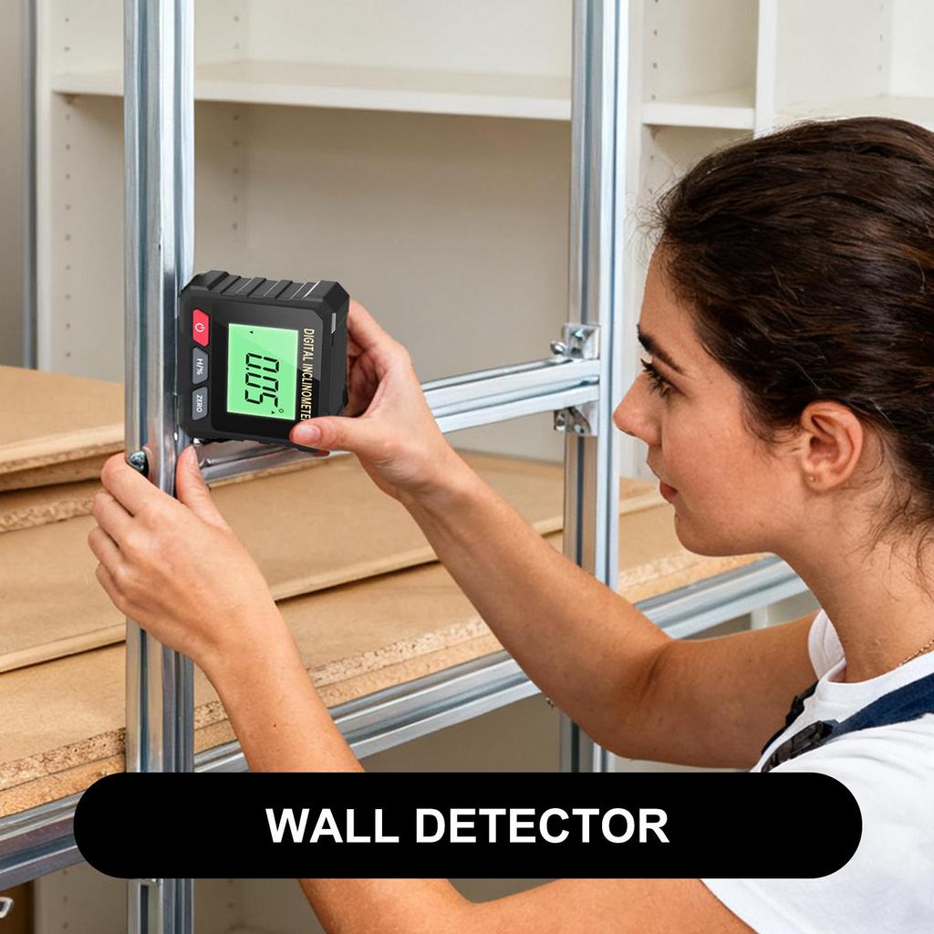 Цифровой инклинометр 4-сторонний измерительный инструмент с подсветкой Магнитный угломер для деревообработки Гольф Ремонт дома Дверь