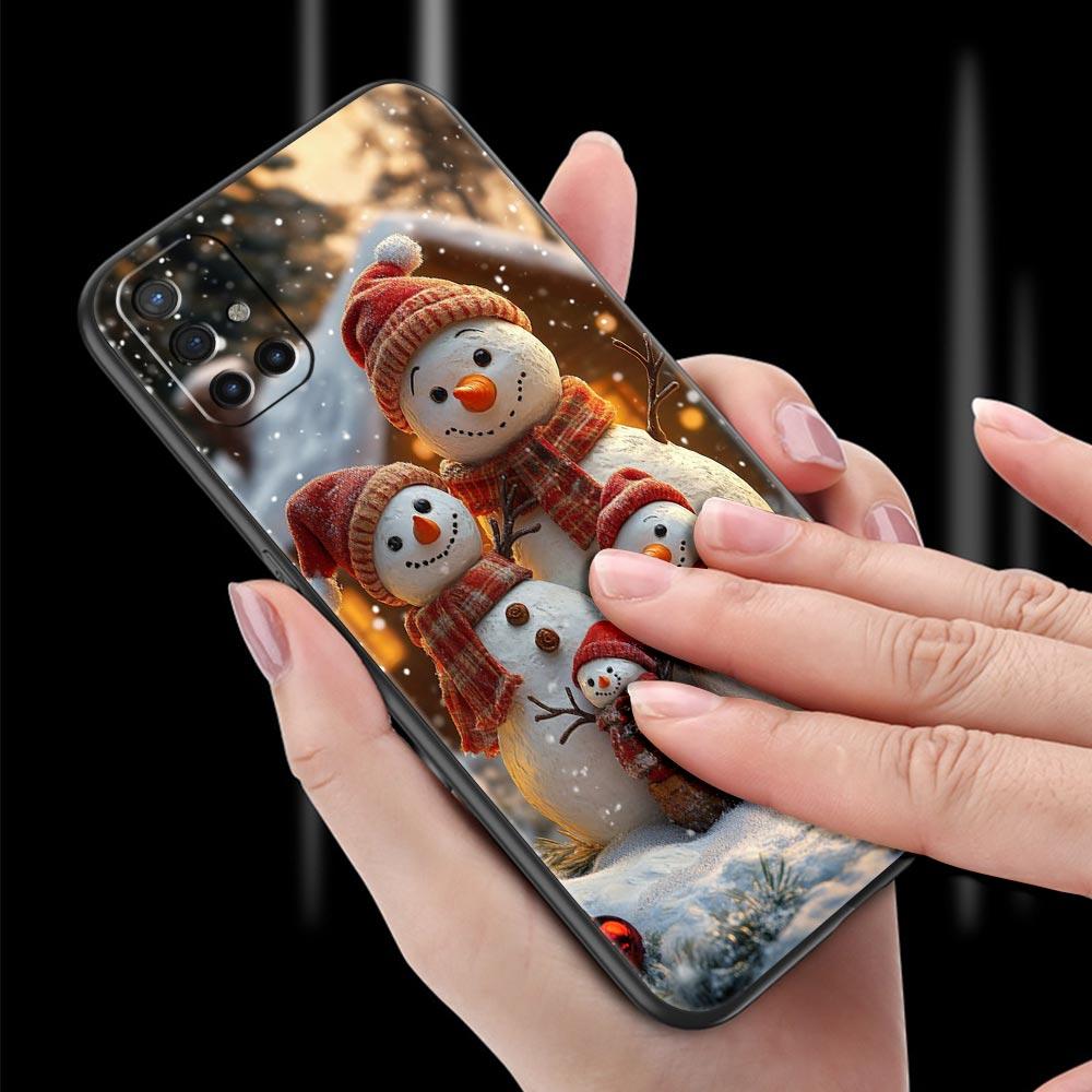 Phone Case For Oneplus 13R 13 12 10T 11 R10 Nord N100 N200 N10 9 9R CE 2 3 Z Pro Lite 5G Soft TPU Cover Christmas Snowman Capas