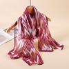 Luxury Brand Women Beach Scarf Georgette Silk Shawls Design Print Headband Female Summer Headband Wraps Sunscreen Hijab