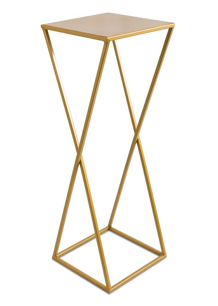 Nowoczesny Kwietnik Stojący 70 Cm Złotym