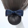 Nurse Hair Clip Hotel Female Bow Spring Clip Hairgrips Cover Net Ponytail Clip Korean Bun Snood