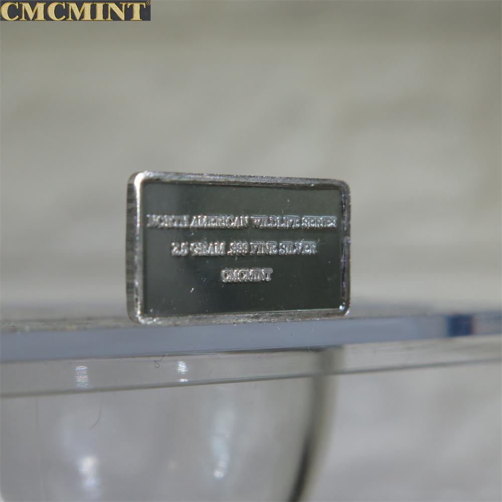 Custom Embossed Coins 2.5 Gram Silver Bear Bar Commemorative Coin