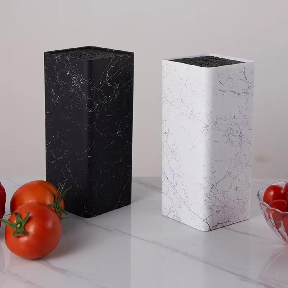 Marble Pattern Kitchen Cutter Holder Square Kitchen Cutter Organizer Cutter Storage Stand Cook