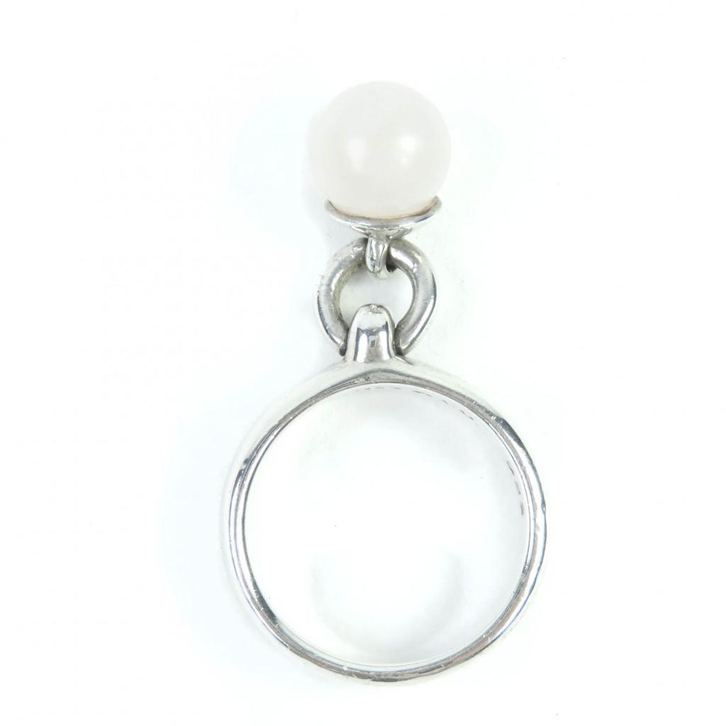 Great TIFFANY&Co. Ring Balloon Dangle Ring quartz Silver SV925 Women Used