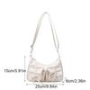 Pleated Bowknot Crossbody Bag Korean Style Pu Dumpling Bag Elegant Y2k Shoulder Bag  Outdoor