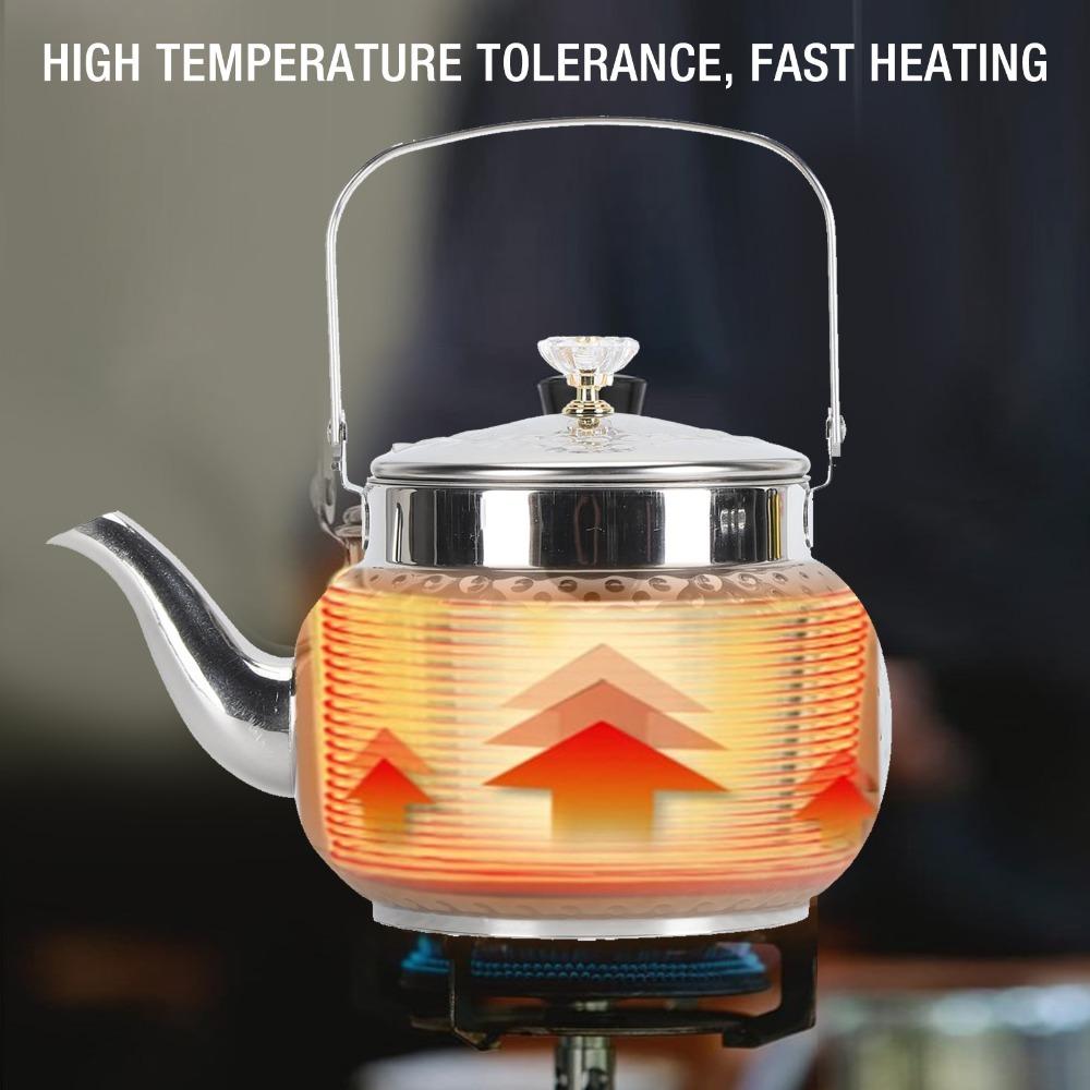 Hammered Finish Metal Tea Kettle 1L Capacity Stovetop Tea Kettle Stainless Steel Teapot Hotel Use