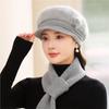 Шапка женская осенне-зимняя утепленная шапка модная защитная шапка для ушей плюшевая универсальная шерстяная шапка вязаная шапка