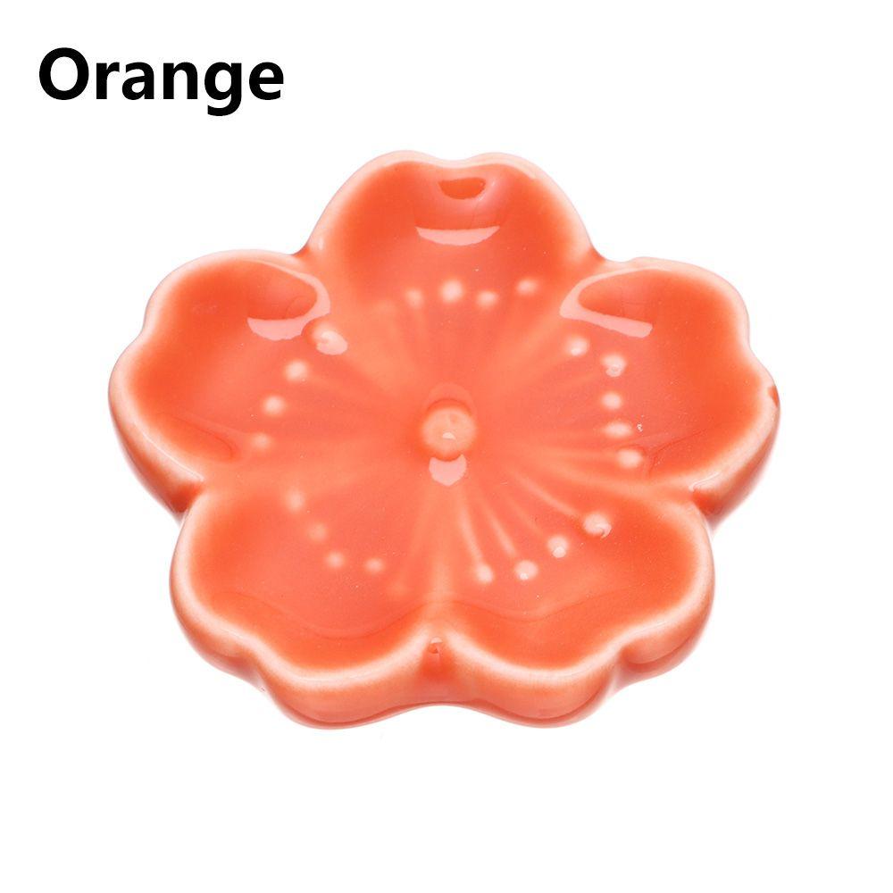 Dining Tableware Spoon Fork Chopstick Rest Chopsticks Holder Colorful Sakura Blossoms Ceramic