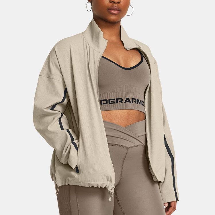 Under Armour UA Unstoppable Logo Color Block Повседневная удобная дышащая куртка Женские куртки Хаки 1385895-289