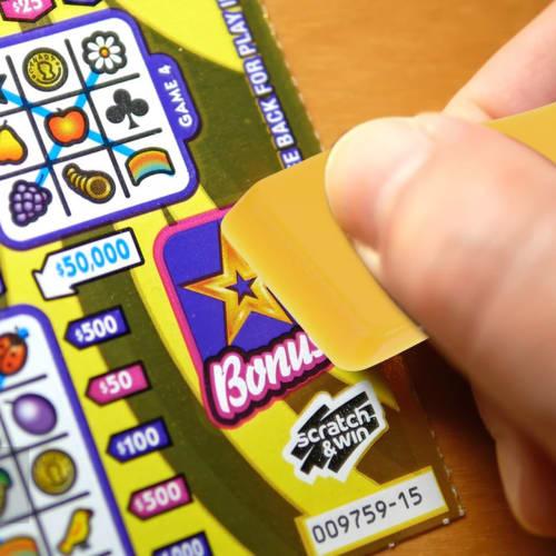 Operitacx 10-Piece Lottery Ticket Scraper, Plastic Lottery Scratcher, Scoop-Shaped Scraper, Lottery Ticket Scratch Tool, Lottery Scratcher Key Ring, L