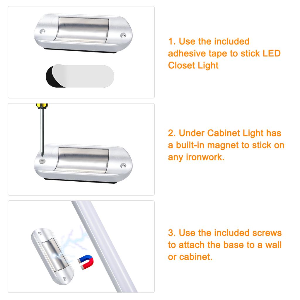 Умный датчик движения, светильник для шкафа с регулируемой яркостью, светильник для гардероба под освещением шкафа, 3 цветовые температуры