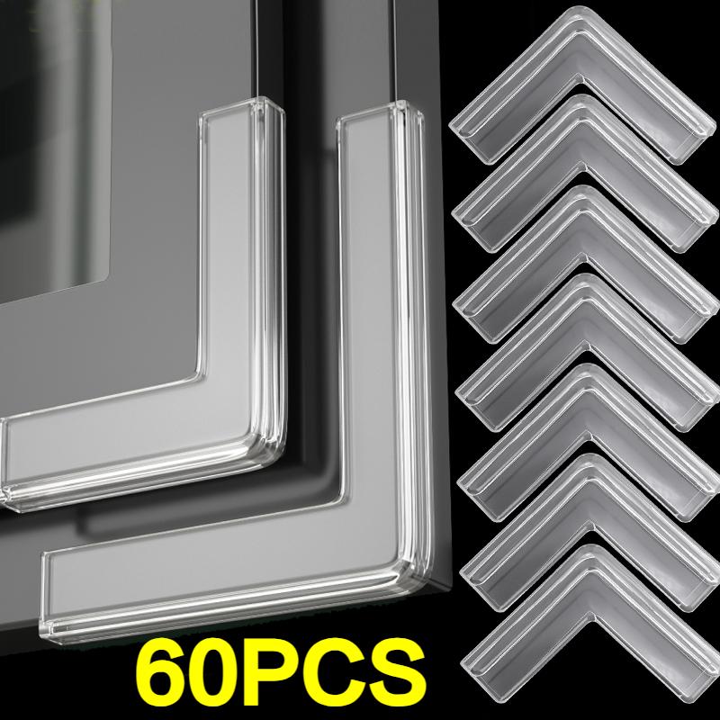 60 шт. Детская безопасность, защита от столкновений, защита углов стола, прозрачные оконные угловые накладки