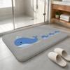 Cozy Little Parade Floor Mat Machine Washable Soft Flannel Area Rug, Non-Slip Absorbent Floor Mat for Living Room Bedroom