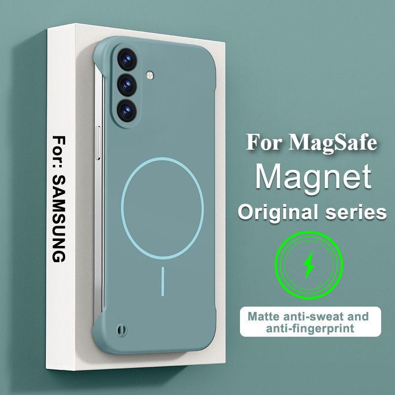 Оригинальный Ультратонкий Чехол-Бампер Для Magsafe Для Samsung A57 A37 A17 A56 A36 A26 A16 A55 A35 A15 A05 A54 A53 A34 Матовый Чехол