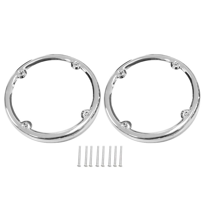 Precise Chrome Rear Tour-Pak Speaker Trim Accessories Parts Kit For Electra Street Glide Classic FLHTC