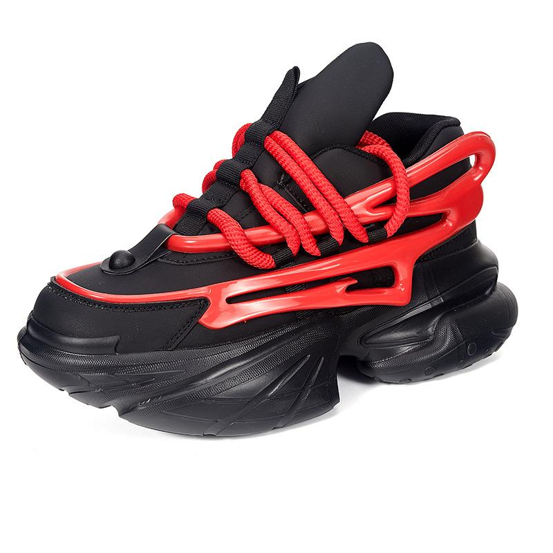 Осенние мужские кроссовки, папины кроссовки, цветные, толстая подошва, увеличивающие рост, повседневные спортивные кроссовки