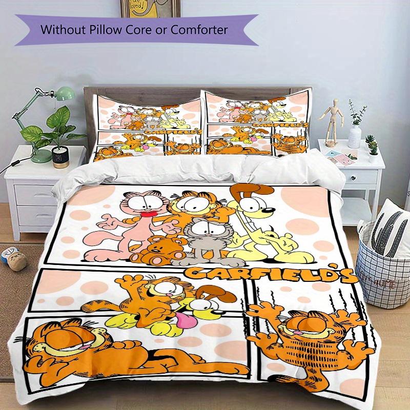 3pcs Garfield's Print Cover Set Ultra Soft, Breathable, and Comfortable Bedding with Stylish Design for Bedroom and Guest Room Decor 1 Cover and