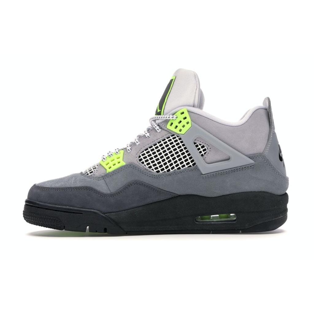 Кроссовки унисекс Air Jordan 4 Retro SE Neon 95 Серые Cool-Grey Volt CT5342-007